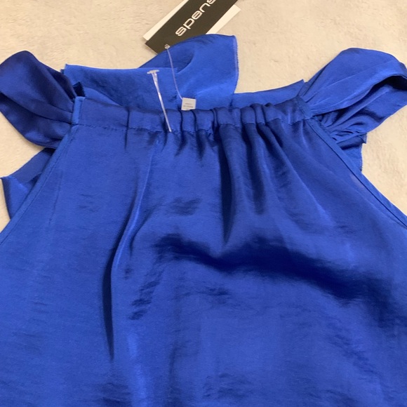SPENSE Admiral Blue Sleeveless Blouse S: M - Picture 4 of 6